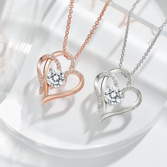 Double Love Heart-shaped Valentine's Day Necklace